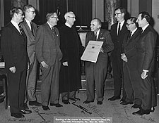 Granting of the charter to Thomas Jefferson University, 1969