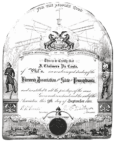 Membership Certificate, Firemen's Association