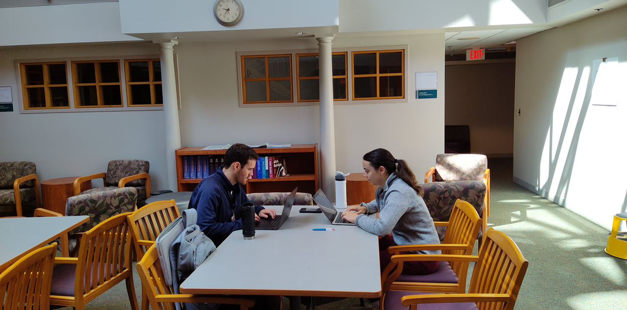 Students studying